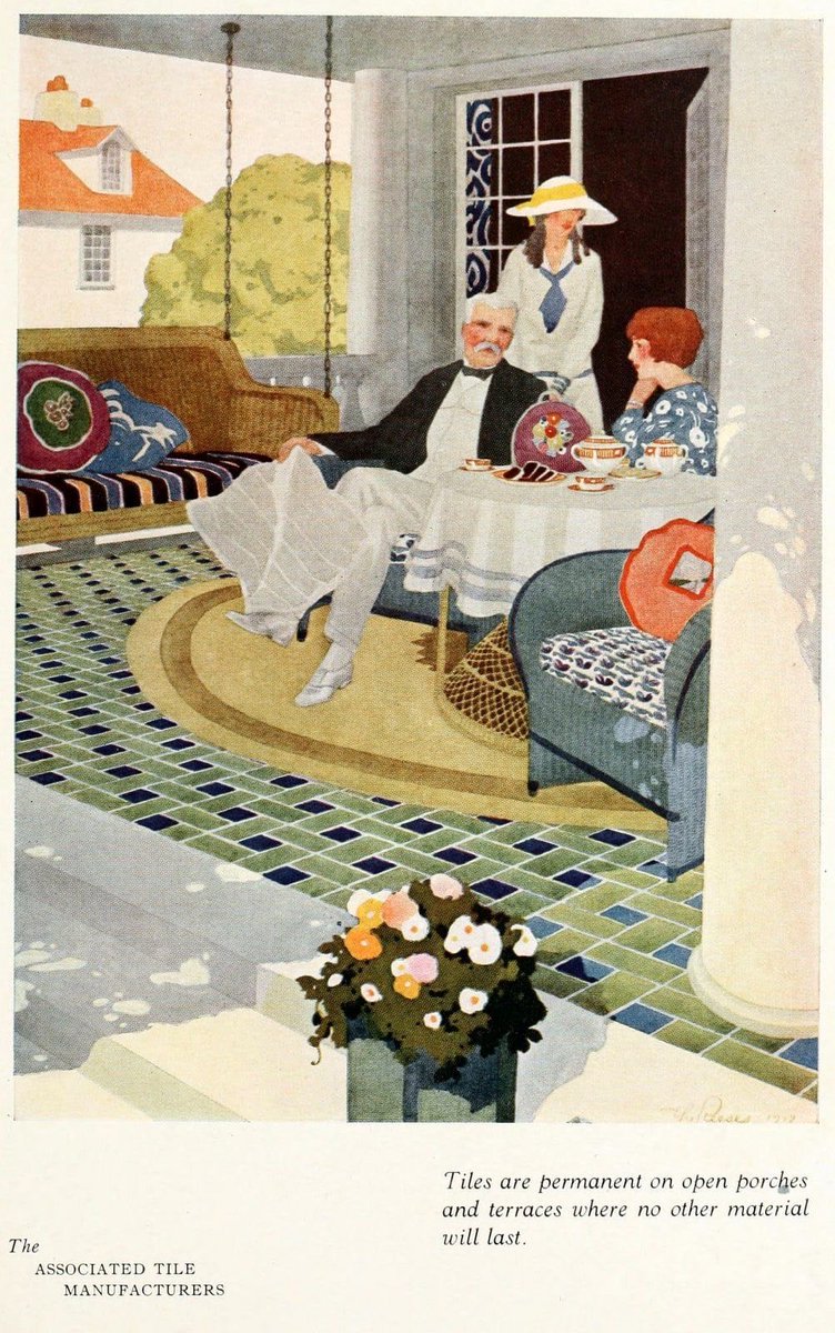 Musk_DaiIy_news's tweet photo. These are another four from the same set as the last.   I like. Interiors and these are 1920s ones even better! https://t.co/ZpOy3u6Zds
