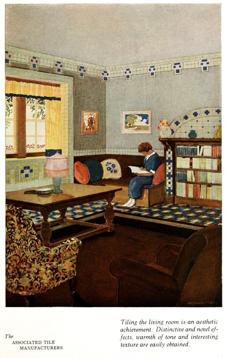 Musk_DaiIy_news's tweet photo. These are another four from the same set as the last.   I like. Interiors and these are 1920s ones even better! https://t.co/ZpOy3u6Zds