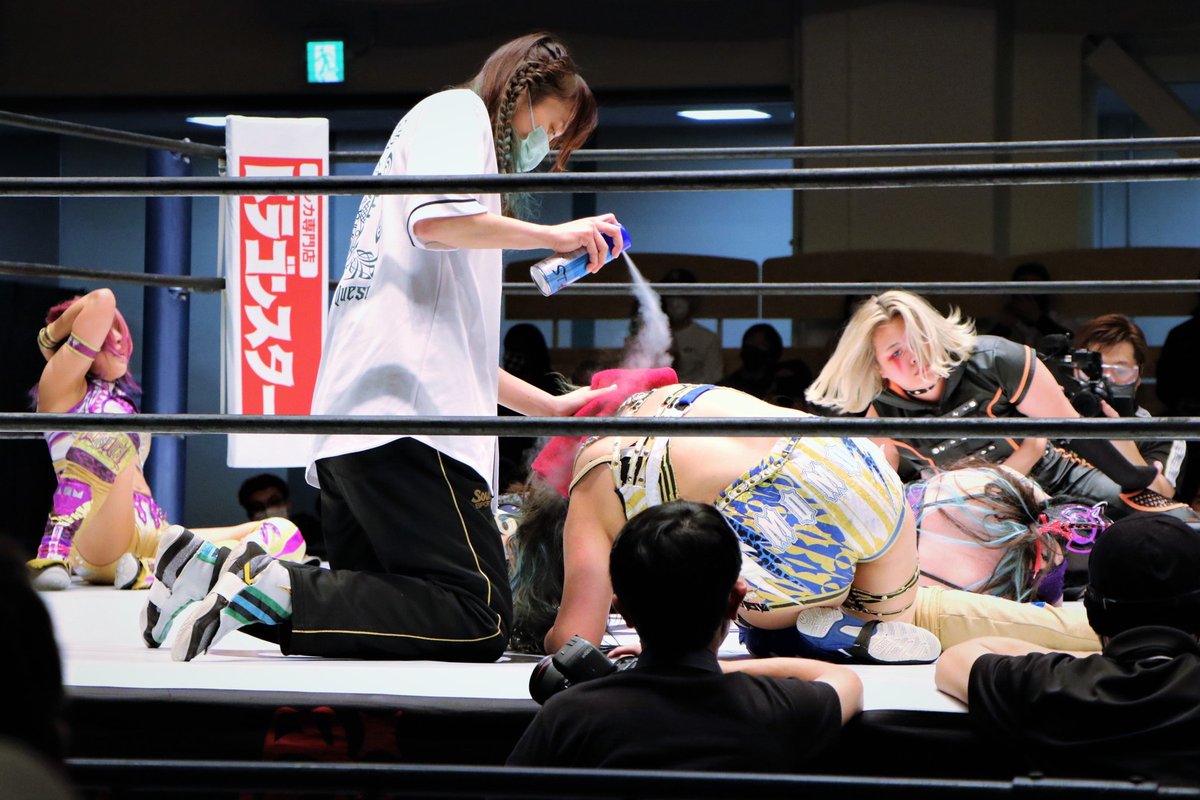 1222Dragonmoon's tweet photo. 10.17 #STARDOM #GoSTL💍
キッズレスラー出身の #スターダム 生え抜き若手4選手(平均年齢20歳以下!)が互いにライバル意識剥き出しで激しく火花を散らしたセミは、団体の明るい未来を確信させる希望に満ちた20分時間切れの死闘。特に長年のファンは感慨もひとしおだろう🌟
#SLK #琉悪夏 #渡辺桃 #AZM https://t.co/c0Rw5T8enl