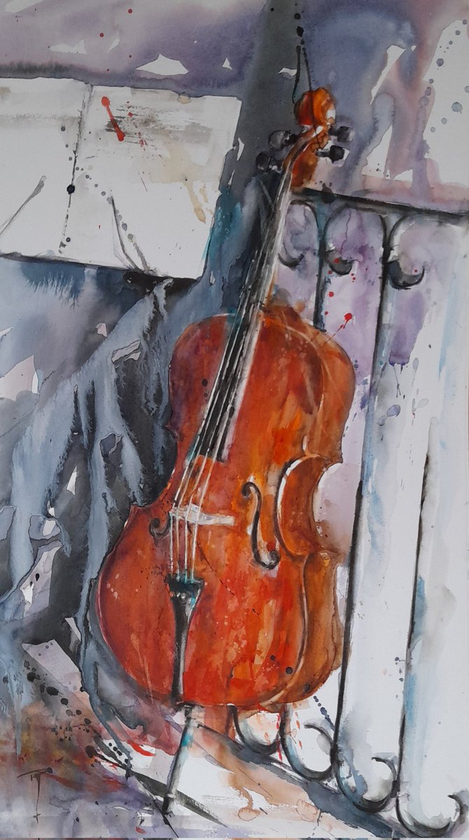CatherineRey13's tweet photo. Aquarelle et encre linel pour une autre partition 😉 #aquarelle #linel #lefrancbourgeois #citedesarts https://t.co/RzyT9nUvIQ