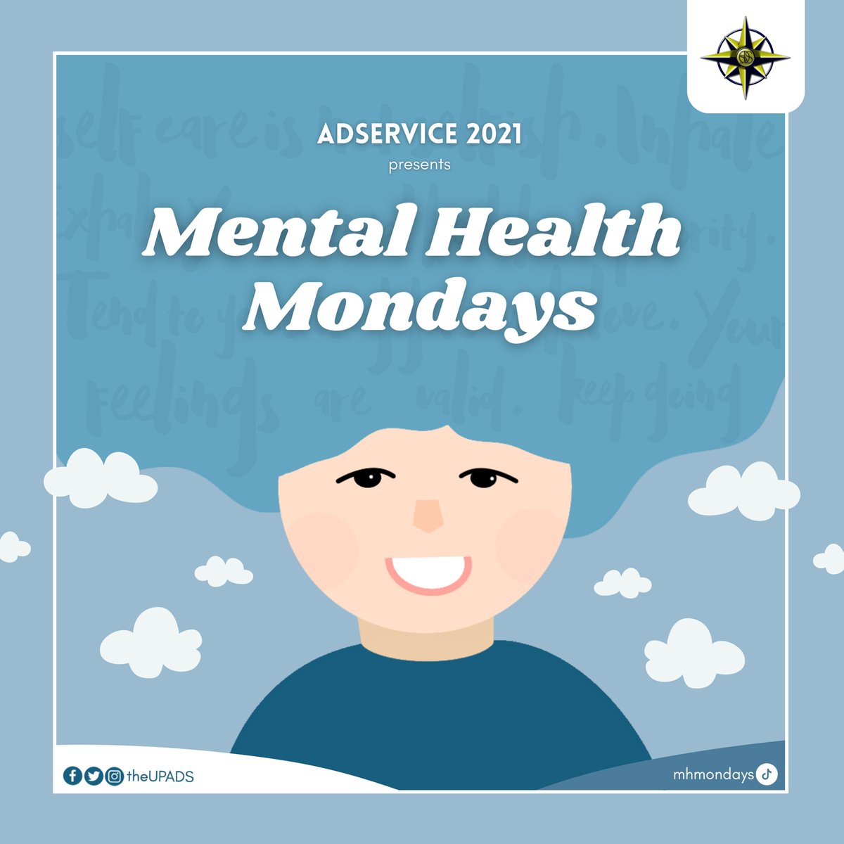 theUPADS's tweet photo. For this year’s ADService, we bring you Mental Health Mondays—a Tiktok series packed with info and fun to help you combat stress &amp; burnout!

Follow us on Tiktok: https://t.co/nGZvPWoxfU

Together, we can turn the tides towards our goals!

#ADService
#MentalHealthMondays
#UPADS24 https://t.co/vRoSEpoAGK
