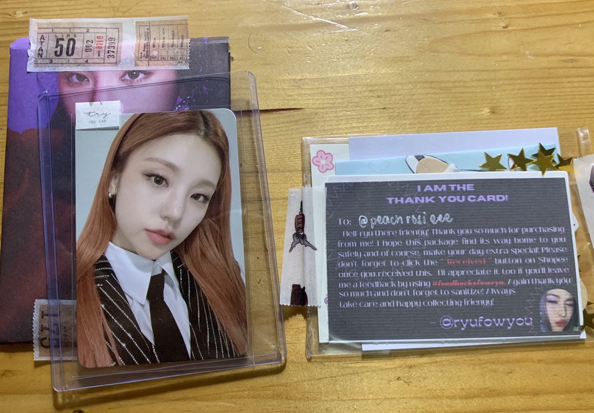 peachrosieee's tweet photo. Thank you @ryufowyou for packing yeji safely! Sorry din late feedback 😅 ryujin nalang pls uwi ka na #feedbacksfowryu https://t.co/2JZpkeLa3Z