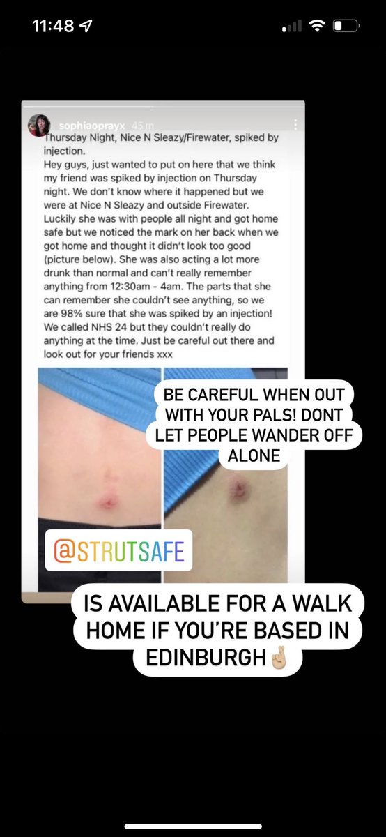Shared from instagram- this is the first one I’ve seen in Glasgow. Before this it was Edinburgh, Dundee etc… Why aren’t clubs and bars conducting searches??? 

I’m genuinely terrified to go out now