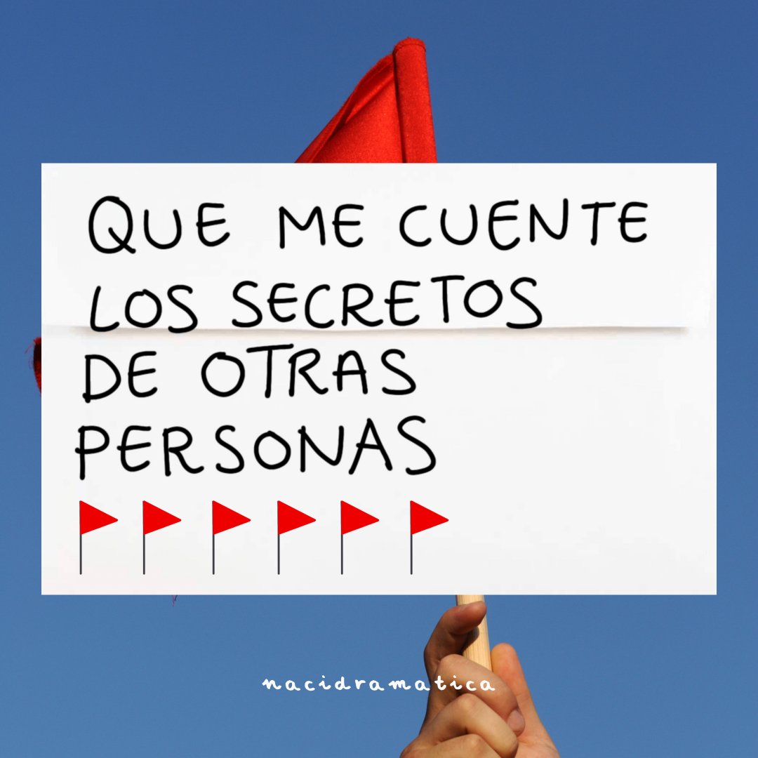 nacidramatica1's tweet photo. Algunas de mis red flags. Teneís mas en mi última publi de insta :) https://t.co/AnmPKNVeTD