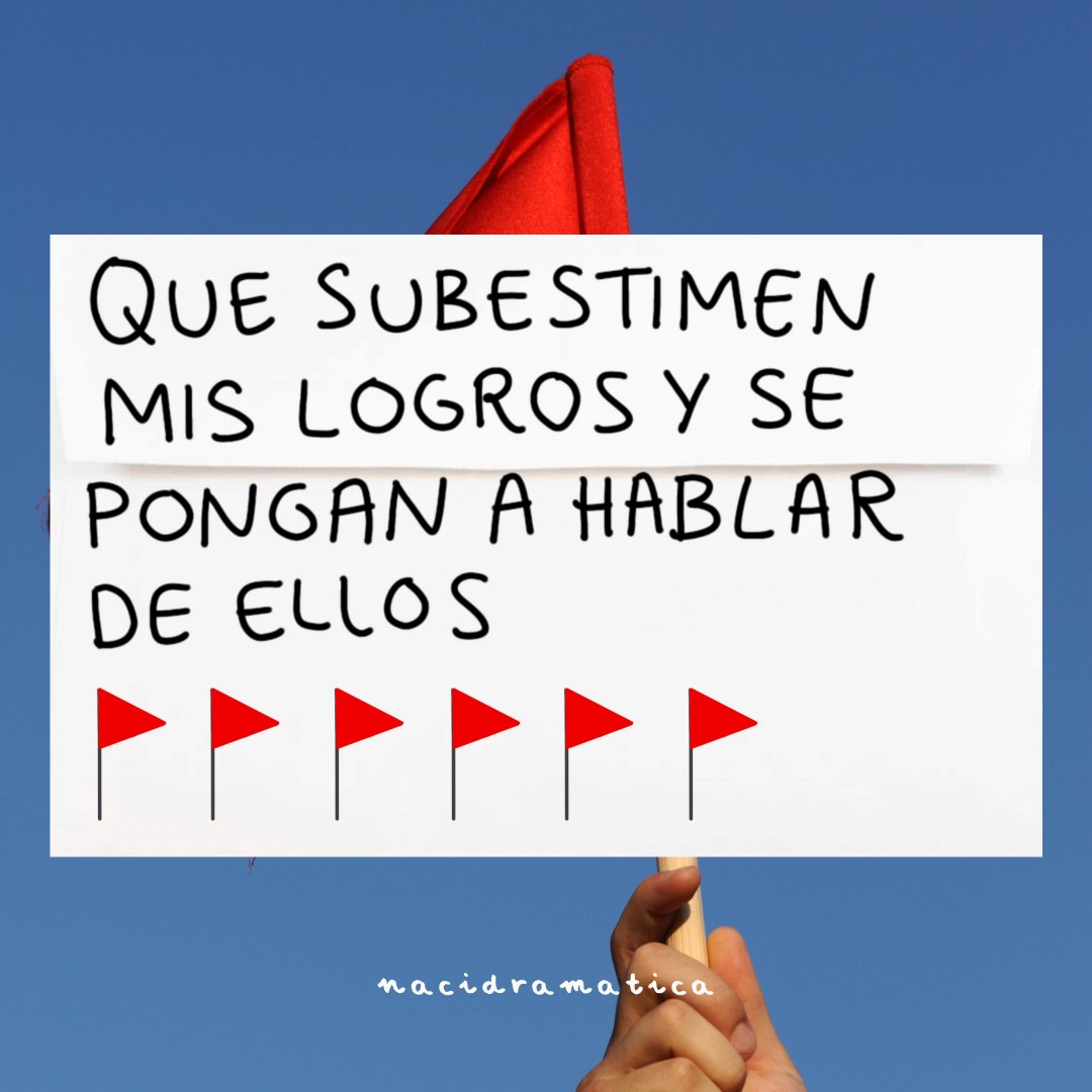nacidramatica1's tweet photo. Algunas de mis red flags. Teneís mas en mi última publi de insta :) https://t.co/AnmPKNVeTD