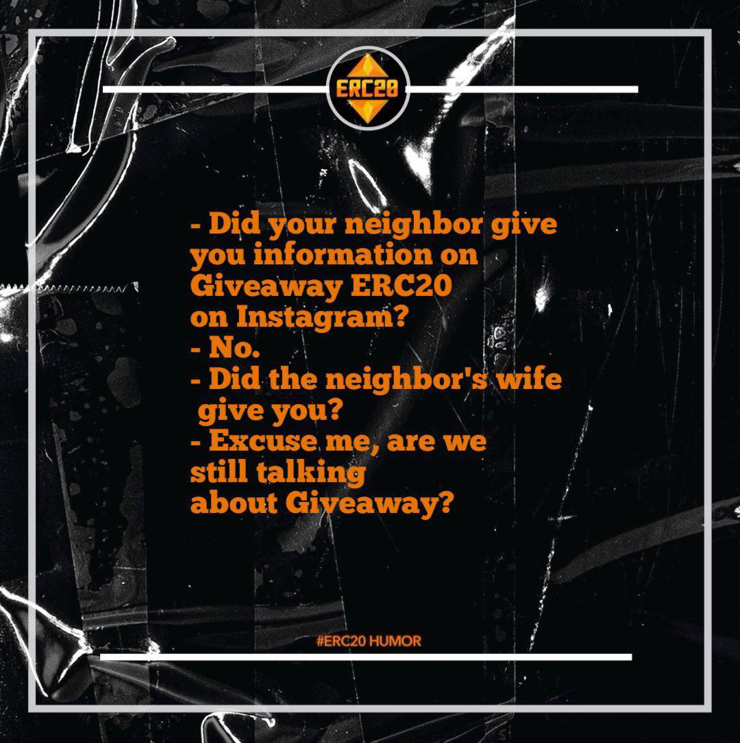 AOwnagez's tweet photo. Happy Saturday, our friends! Take care of two things, your significant other and your ERC20 balance, only this is important things 💲💰
#erc20 #tokenerc20 #crypto #cryptoerc20 #erc20giveaway #ERC20humor #007 #token #besttoken #bestteam https://t.co/SPIvVnCcG2