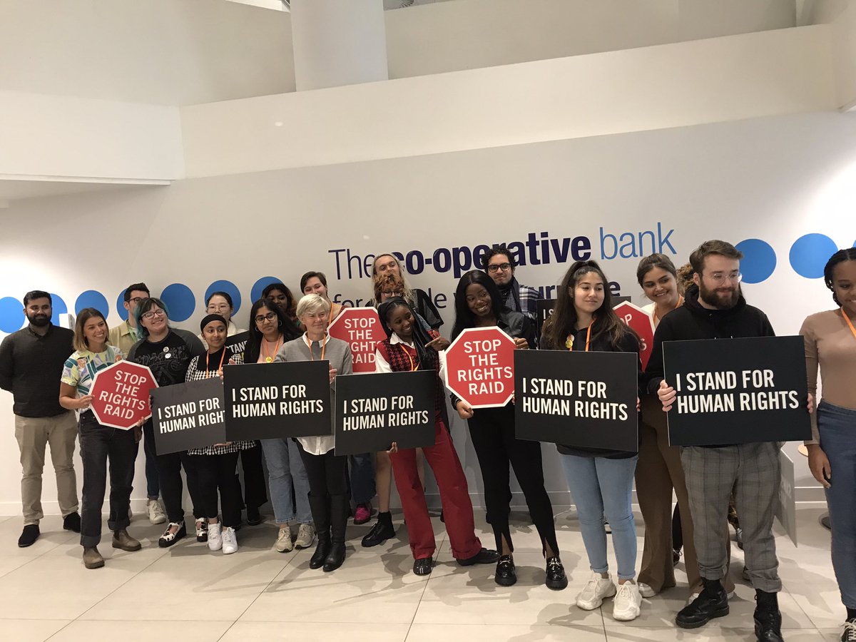 Stimulating session this morning with <a href="/AmnestyUK/">Amnesty UK</a> #RiseUp campaigners discussing effective ways of campaigning for human rights. Thanks <a href="/CooperativeBank/">The Co-operative Bank UK</a> for hosting #StopTheRightsRaid