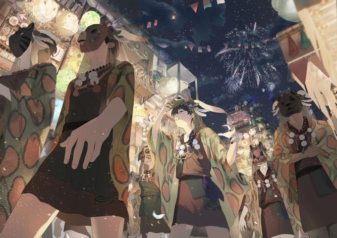 「祭り マスク」のTwitter画像/イラスト(人気順)