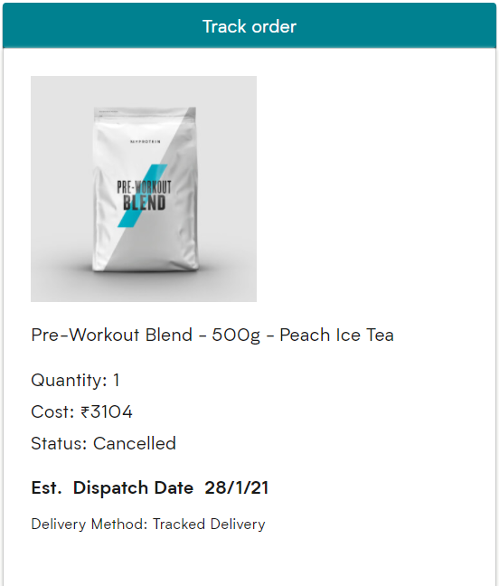shibi_schr's tweet photo. @Myprotein i placed my order on 26th jan 2021 and all items were delivered except pre work out due to unavailability. I raised issue also for refund for the same but its been 1 month to that also .. my refund hasent been given to me.. What kind of service is this???? https://t.co/Y0TkYCUXIQ