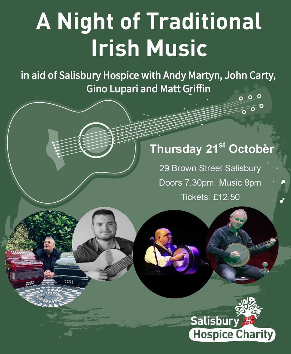 BrownStreetSP1's tweet photo. Here’s a little look at what we have on this week!

🇮🇪 🪕 Thursday sees us host this  this great charity event! 

Supporting Salisbury Hospice Charity

Book your tickets now! 🪕🇮🇪

➡️ https://t.co/07zaGLtGJb

#livemusicevent #salisburyevents #whatsonsalisbury https://t.co/oBJvBkgeXW