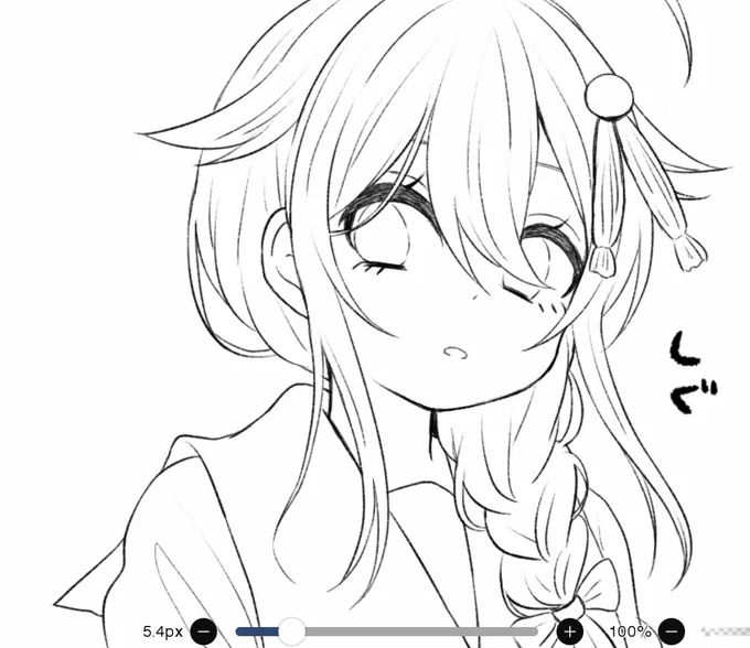 小一時間落書き、色はまたいつか…✍️ 