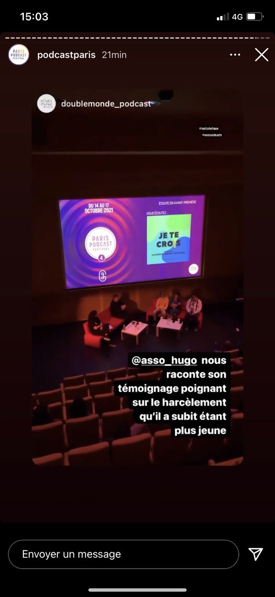 mayokawa's tweet photo. Avant-première #podcast #jetecrois #HarcelementScolaire merci @PodcastParis @Doublemondepod https://t.co/bxVW8woYSs