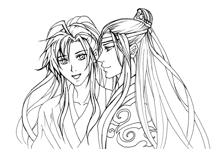 Twitterアイコン用に絵を久しぶりに描いたけど……リハビリしますね…
#魔道祖師 #忘羨  #MDZS 