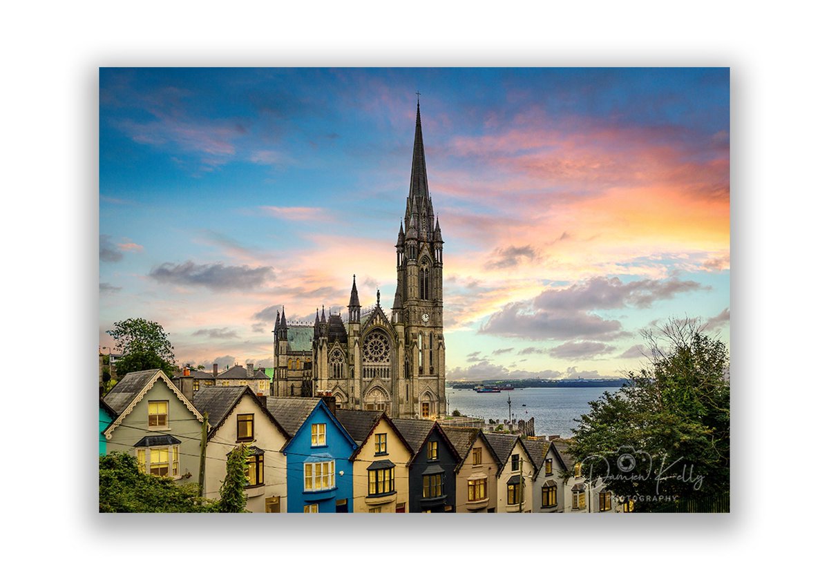IrishImagery's tweet photo. Excited to share the latest addition to my #etsy shop: Deck of cards houses and Cobh Cathedral Co Cork at dusk, print https://t.co/OiRRX2hrxO  #cathedral #cobh #cork #deckofcards #houses #dusk #cobhharbour #stcolemanscathedral https://t.co/DE7PYUeDGi