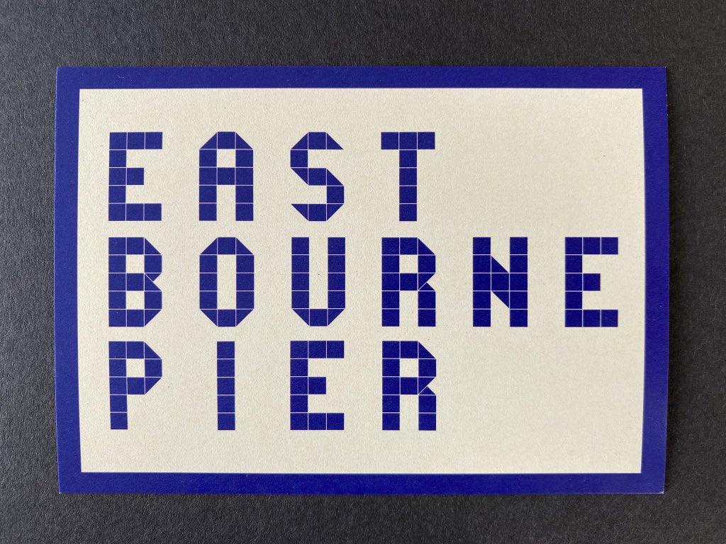 One of my favourites on #Eastbourne pier but sadly covered with astroturf at the moment. #fontsunday <a href="/DesignMuseum/">the Design Museum</a> @Jburnsdesifn #SeasideTypography I liked it so much I turned into postcards
