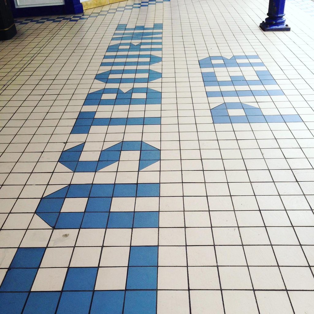 ma_jone's tweet photo. One of my favourites on #Eastbourne pier but sadly covered with astroturf at the moment. #fontsunday @DesignMuseum @Jburnsdesifn #SeasideTypography I liked it so much I turned into postcards https://t.co/KvdJlEGCKY