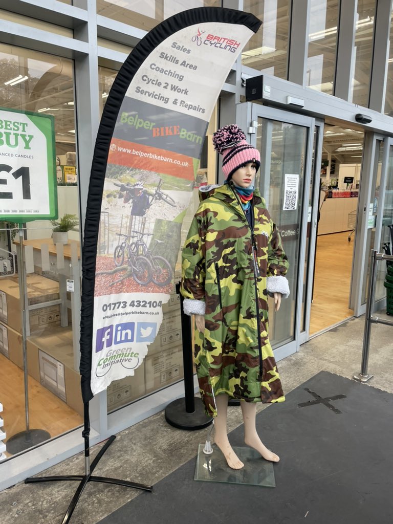 Excellent support for local businesses from Dunelm. 
In the lead up to that dreaded word (Christmas), they are inviting local business to set up a popup shop in their foyers at their stores. It’s our turn today at Dunelm, Derby. Dryrobes and Big Bobble Hats on offer.