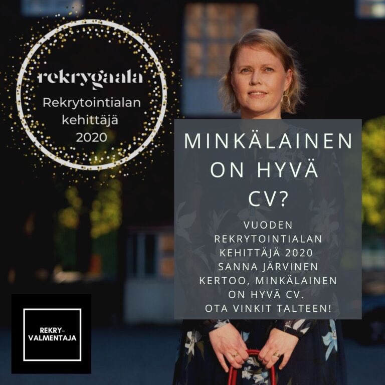 rekryvalmentaja's tweet photo. Vuoden rekrytointialan kehittäjä Sanna Järvinen kertoo, minkälainen on hyvä CV eli ansioluettelo. Ota vinkit talteen Rekryvalmentaja blogista!
https://t.co/0Oee7D9pVx
#cv #ansioluettelo #rekry #rekrytointi #rekryvalmentaja #vuodenrekrytointialankehittäjä https://t.co/m1Sw6P3vz8