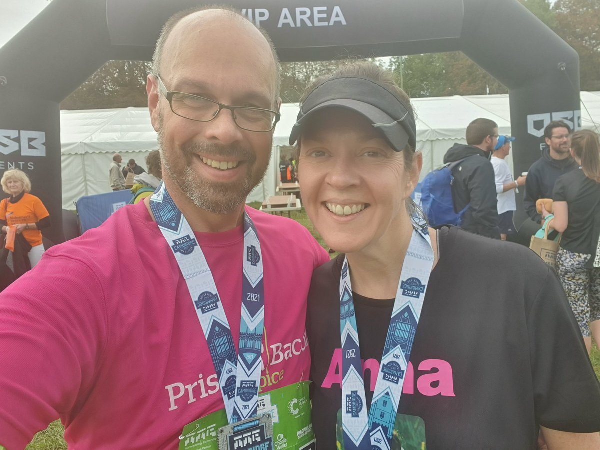Really pleased to run <a href="/CambridgeHalfUK/">TTP Cambridge Half Marathon</a> with my better half <a href="/NorwichPR/">Anna Stevenson</a> for @PBHospice 🏃‍♀️🏃