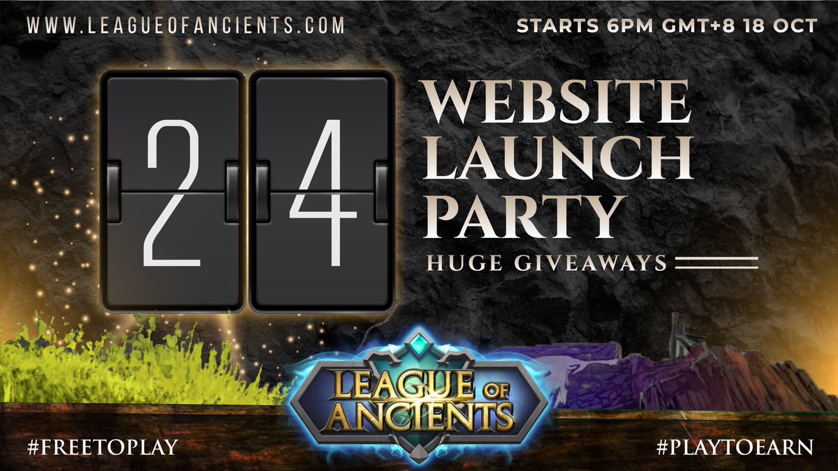 LOAOfficialMOBA's tweet image. 📢DON'T MISS OUT📢

24 HOURS TILL WEBSITE &amp;amp; 2 EXCITING EVENTS

2500$ NFT GIVEAWAY🔥🔥

Enter below

bit.ly/NFTGIVEAWAY

WEBSITE LAUNCH PARTY:
Hosts: Ken, Dan &amp;amp; Tien
Time: 6PM GMT+8 Oct. 18th
Venue: Telegram

#BSC #FreetoPlay #PlaytoEarn #NFTGame #MOBA #LeagueofAncients