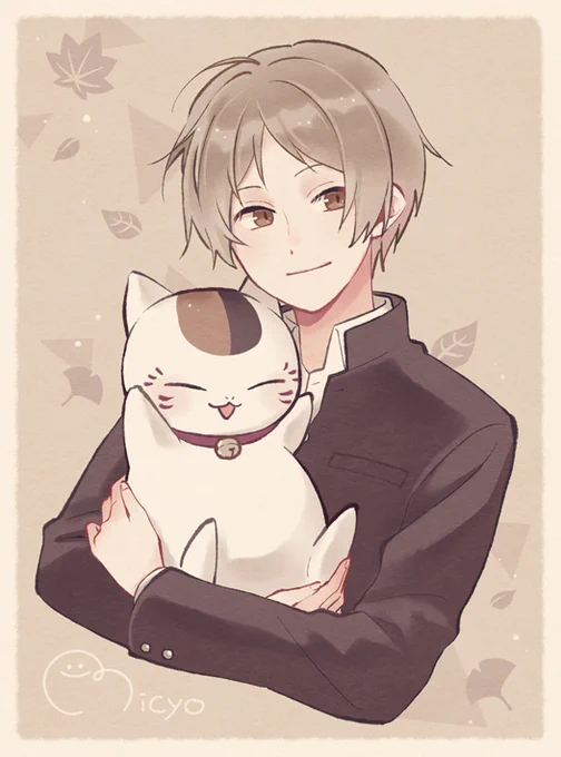 夏目貴志くんとニャンコ先生🍂 