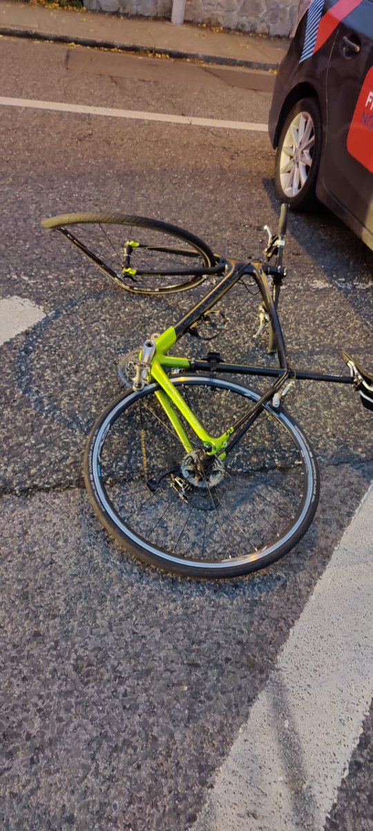 This helmet played more than its fair share in the prevention of serious injuries to a patient following a collision between their bicycle and a car.

Firefighters including an Advanced-Paramedic from Donnybrook attended the RTC on the Merrion Road yesterday.

One to hospital.