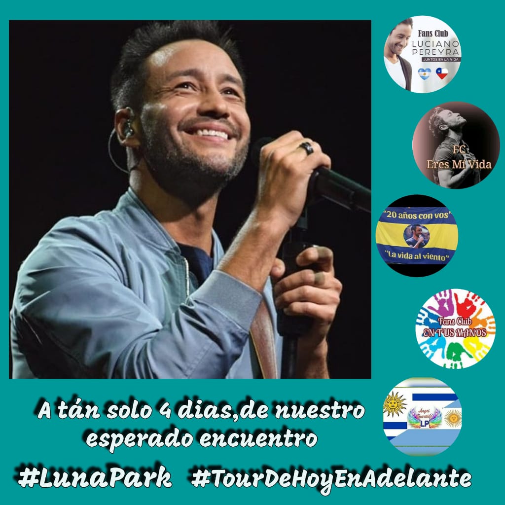 normaginter274's tweet photo. Seguimos la cuenta regresiva
Nos Unimos #4 Dia para nuestro gran encuentro 🥳
#LunaPark
#Tour #DeHoyEnAdelante
#QueLindoNo 🥰
@LucianoPereyra
@fcentusmanos
@Juntosenlavida🇨🇱♥️🇦🇷
@AngelGu2109
@LPEresMiVida
@lucianeras2020
@lujanprod https://t.co/rHqJ3opkmj