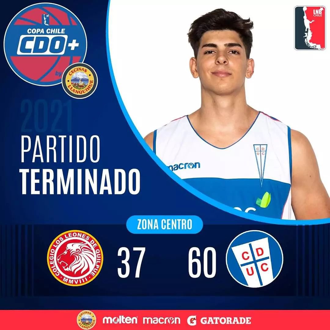 BasquetPro's tweet image. Agustín Allegrini (Escolta/1.94m/00) destacado en el triunfo de @basketuc 🇨🇱 ante Leones en el inicio de la Copa Chile.
📊 18pts (3/3 2pts, 3/8 3pts, 3/6 TL), 6reb, 3ast, 3blq en 30 min.

También fue titular Lucas Márquez (Alero/2.01m/03).
📊 2pts, 3reb, 1ast y 1blq en 33min.