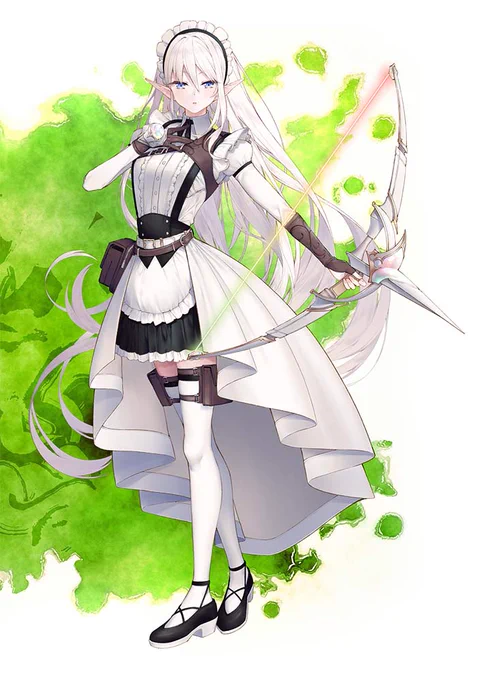 去年描いて未公開になっていたイラスト
メイドエルフの射手 