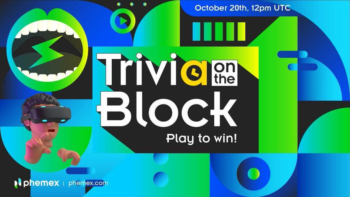 It’s back! Top player prizes, accuracy bonuses, and lucky draws! The topic is the #metaverse, jump in at trivia.phemex.com on October 20th, 12pm UTC😎

#triviaontheblock #playtowin #phemex #Metaverse