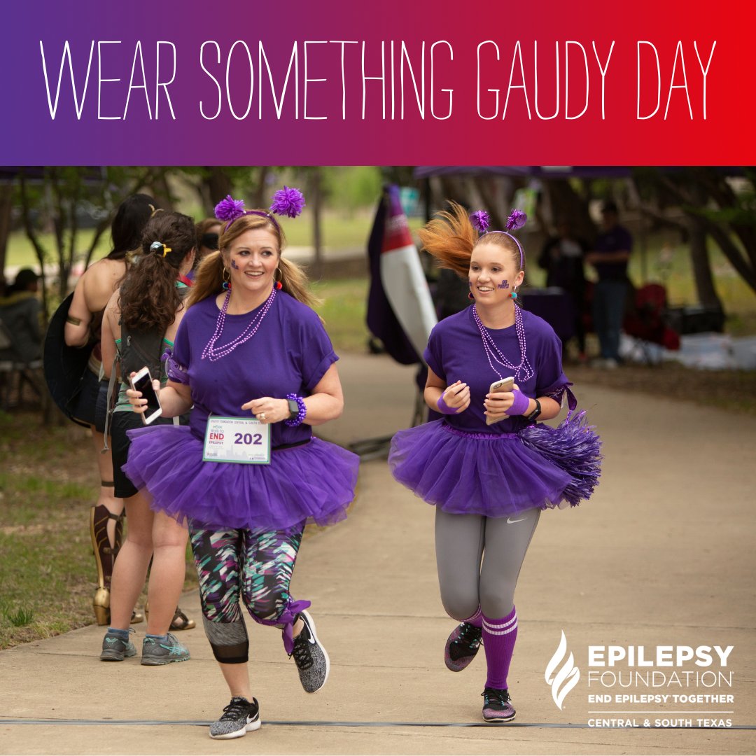 EFCST's tweet photo. We loved seeing all your beautiful faces and fun costumes yesterday at the IM OK Walk to End Epilepsy in Austin! In celebration of Wear Something Gaudy Day, throw on your gaudiest purple and red accessories!
#epilepsy #epilepsyfoundation #epilepsyawareness #efcst #purpleandred https://t.co/B6f4ar937G