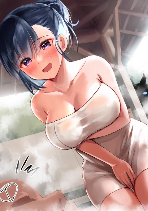 「お湯加減いかがですか」
#桐生院葵 #ウマ娘 