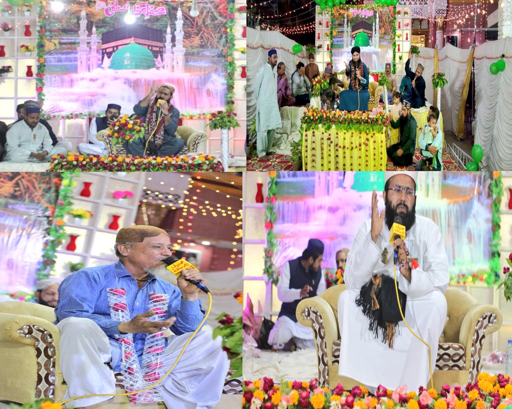 fahad_ahemd's tweet photo. جشن عید میلاد النبی ﷺ کی محفل میں سکھر سے آئے ہوئے مشہور و معروف نعت خواں بُلبُلٍ سکھر محمد عدنان قادری نے خوبصورت کلام پیش کیے
@SyedWaseemMNA @Shahzad_Qur https://t.co/MggjVn47tU