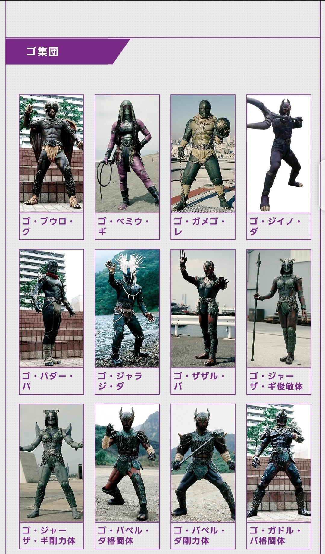 @gyapich 仮面ライダークウガの敵【グロンギ】 
