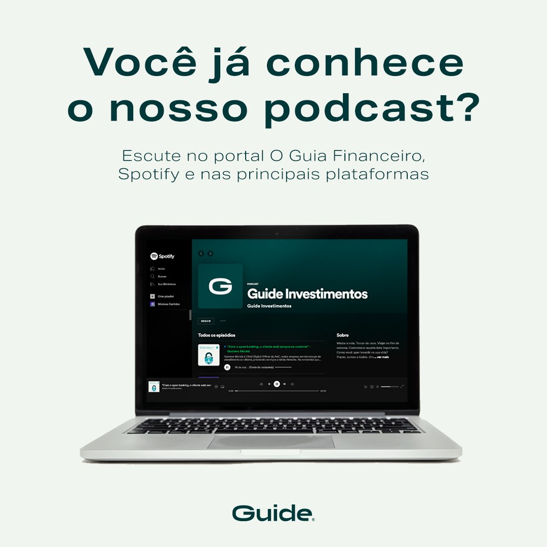 guideinvest's tweet photo. Aprender sobre investimentos com experiências reais. É essa a proposta do #PodcastGuide. Sempre um episódio com convidado sobre a sua jornada financeira. Ouça e inspire-se quinzenalmente! 
Siga na sua plataforma favorita para não perder nenhum lançamento!
https://t.co/qDZ1qksDB9 https://t.co/SNLLDH63ud
