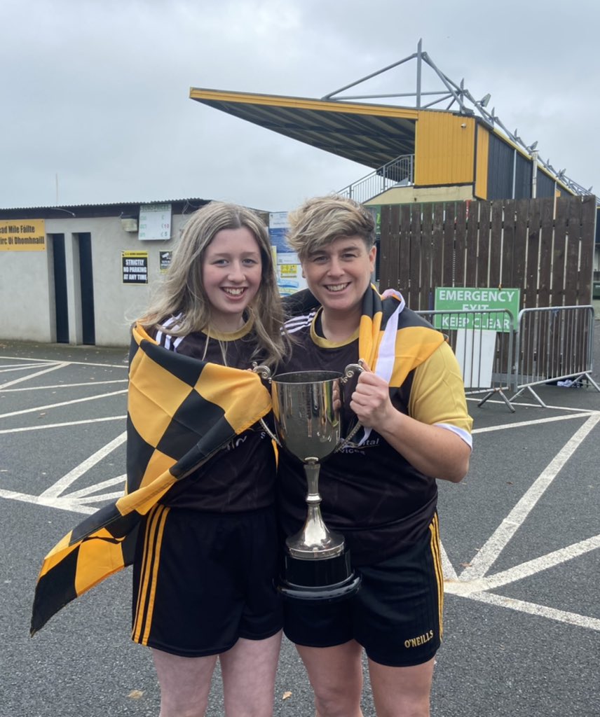 OIC_Sports's tweet photo. Congratulations to Mrs Fletcher and her St Eunans team mates on winning the Intermediate County Championship 🏆🖤💛 👏🏻👏🏻 @KatrinaCrilly @Fletcher555 @StEunansGAA @Yr8OIntegrated @OIntegrated #believe #achieve #proud https://t.co/0XCQOIoLN2