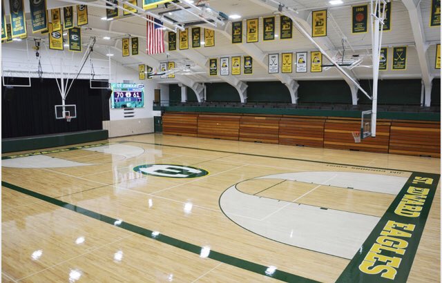 St. Ed’s iconic Varsity Gym has been remodeled! In order to make space for future State Championship Banners, the originals were replicated at a smaller size. Click the link for Banner Auction information!

youtube.com/watch?v=X666No…