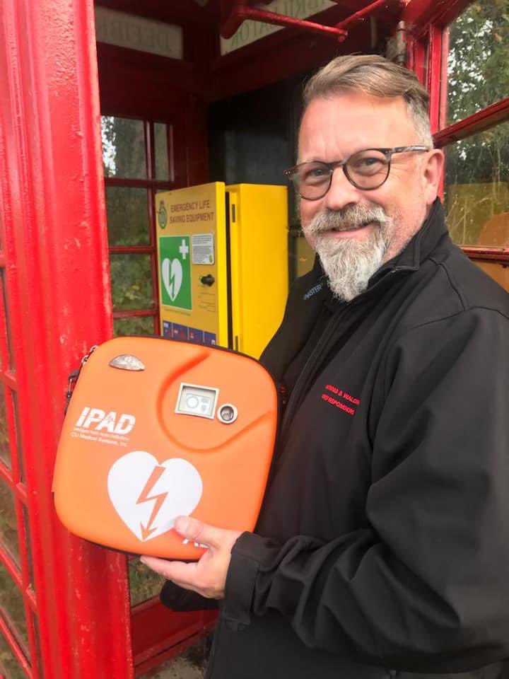 A massive thanks to volunteer Andy who has been round and checked all our public access defibrillators today. Can anyone tell us where the defib is located in this picture?