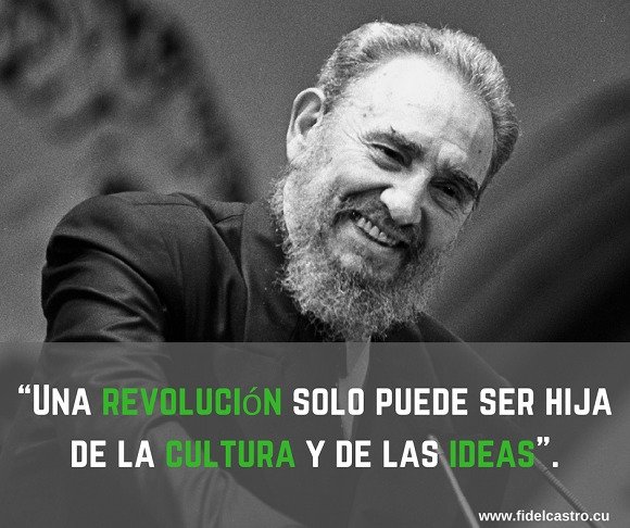 'Una revolución solo puede ser hija de la cultura y las ideas' #Fidel
#JornadaCulturaCubana #CubaEsCultura  #FidelEntreNosotros #ComandanteEterno #SomosContinuidad 
@MedicaDc @cubacooperaven