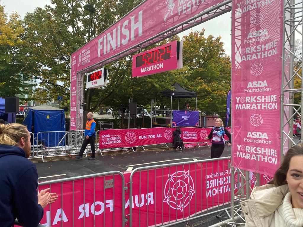 SmilingTinks's tweet photo. I did it 26.2 miles Yorkshire Marathon for @beatED almost to my 1k charity total. Thanks for all your support. 5 hours 15 mins 13 seconds for an amazing cause. It has been a life changer for me and the money is going to help so many people #BeatEatingdisorders https://t.co/L5I0tHm88r