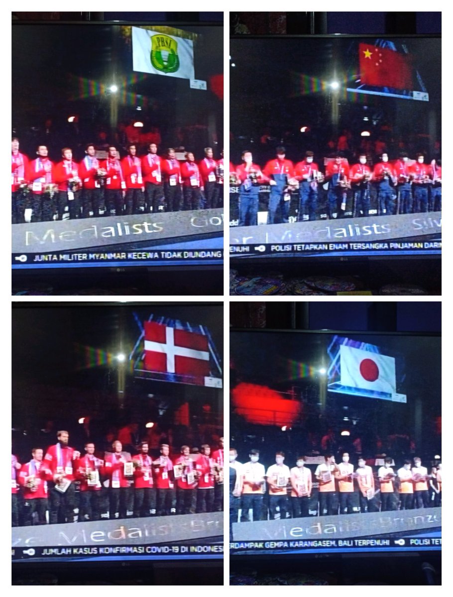 AREAJULID's tweet photo. Dis! Indonesia berhasil bawa pulang Piala Thomas lagi setelah 19 tahun. Tapi sedih bgt ini yg berkibar bukan merah putih melainkan bendera PBSI. 

PBSI itu negara? 🤔 https://t.co/W7iLiVdVoy