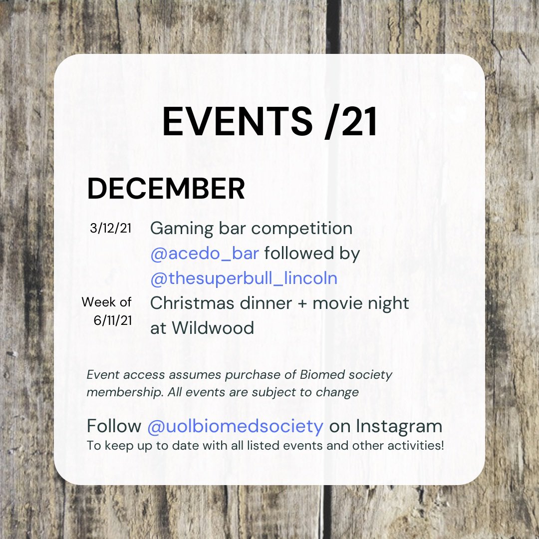 Our events for the rest of this year 😁