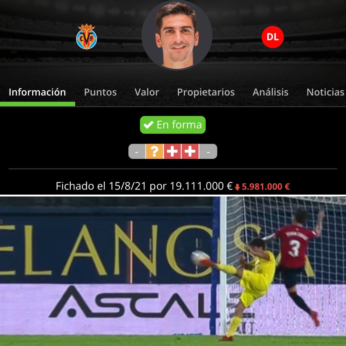 ¡Ya queda poco para recuperar los 19 kilos invertidos en Gerard Moreno! ¿Y vosotros, cuánta pasta habéis invertido en el mejor 9 español? Quiero capturas!