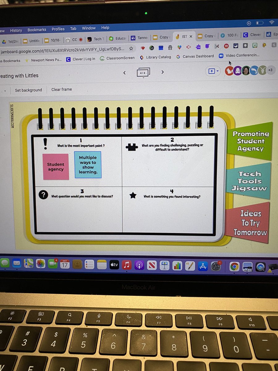 Loving the how interactive @TannenbaumTechmade her session using Jamboard. Tons of great resources shared.   #ISTECCL