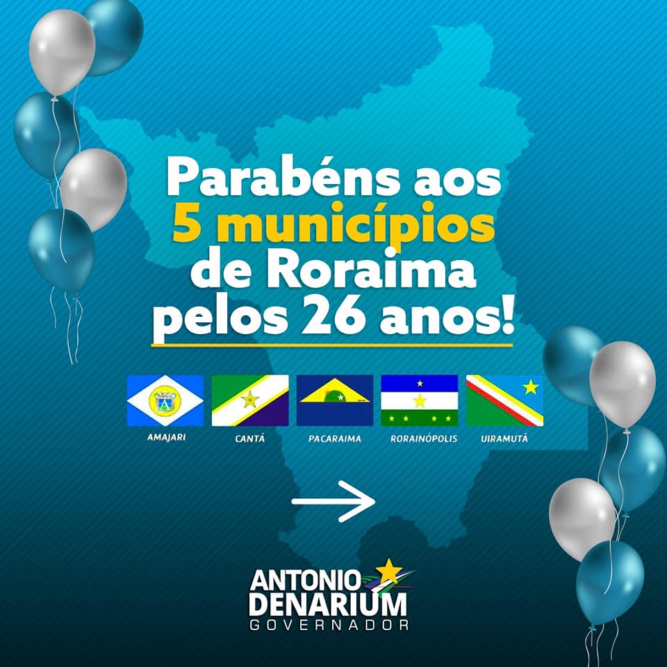 antoniodenarium's tweet photo. Parabéns aos👏🏻🎈 5 municípios de Roraima pelos 26 anos. #Amajari #Cantá #Rorainopolis #Pacaraima #Uiramutã 🤜🏻🤛🏻 https://t.co/w1WFnTahnY