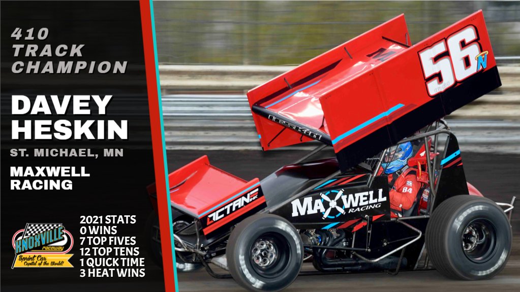 knoxvilleraces's tweet photo. #CaroftheDay - It's Knoxville Championship Banquet Week and we celebrate Davey Heskin and the Maxwell Racing 56N Team on their first Track Championship this season! @HeskinRacing https://t.co/KaZxw7AFKv