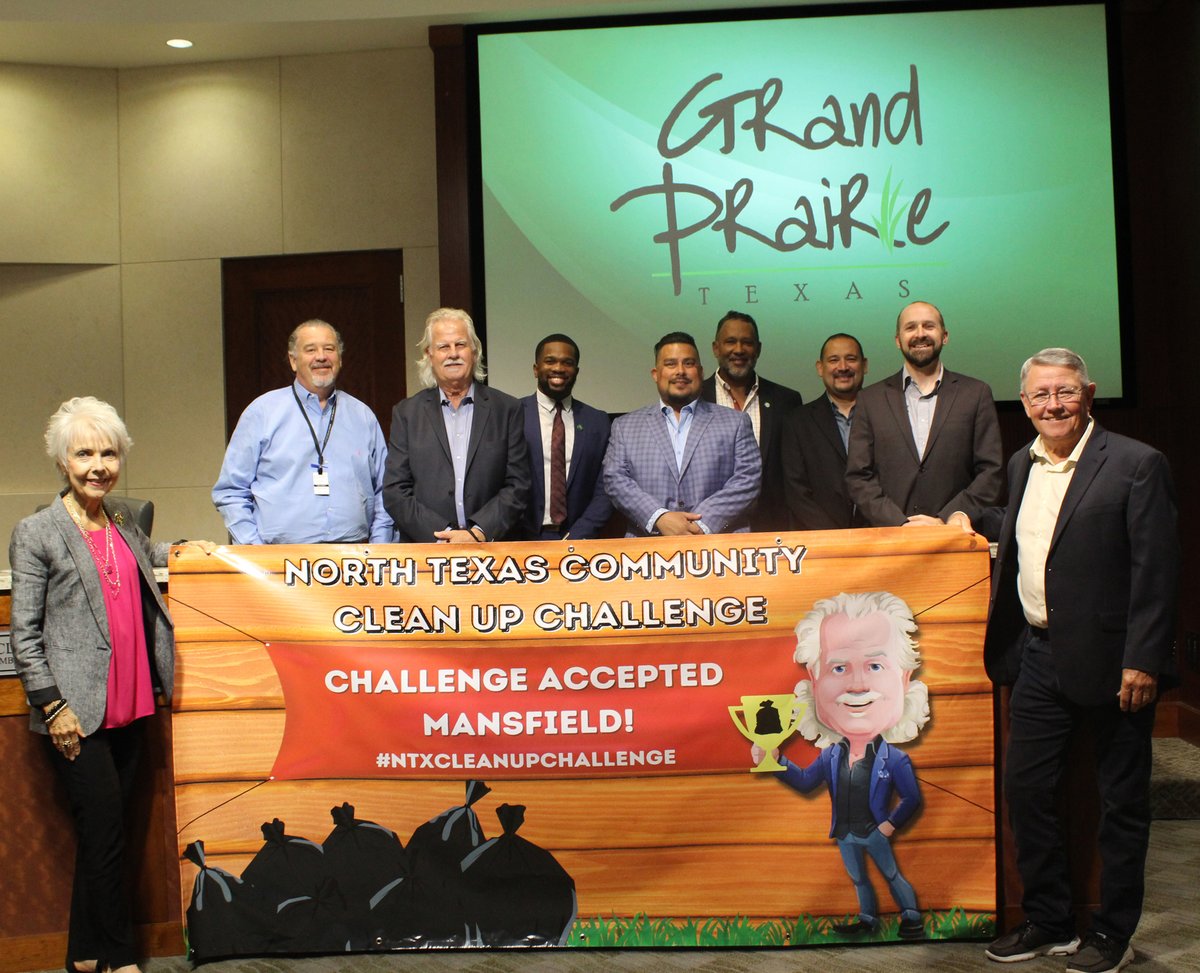 gp_tx's tweet photo. Challenge accepted Mansfield! Help our city #BeatMansfield by picking up one bag of trash and logging it in at https://t.co/ApptztYxmC. Help us keep #GPTX clean and take the trophy home! #NTXCleanupChallenge https://t.co/Ht5x7zwItx