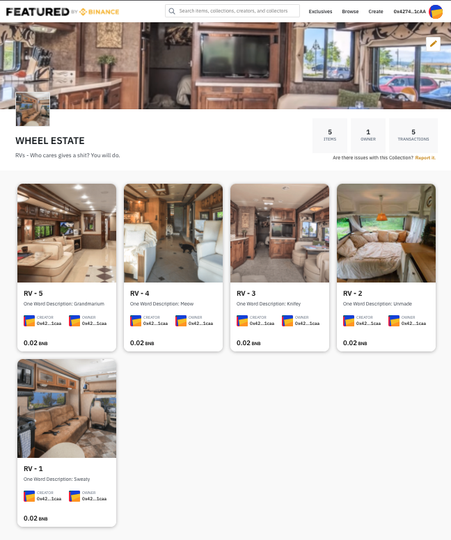 thedancobb's tweet photo. I've never bought an NFT. 
I have no plans to buy an NFT.
I did just mint 5 NFTs.

Please Share if you love RVs as much as I do.

https://t.co/aGEwzQGREk

#WheelEstate #NFTs #NFTCommunity #RVs https://t.co/7FT1Kdb54i