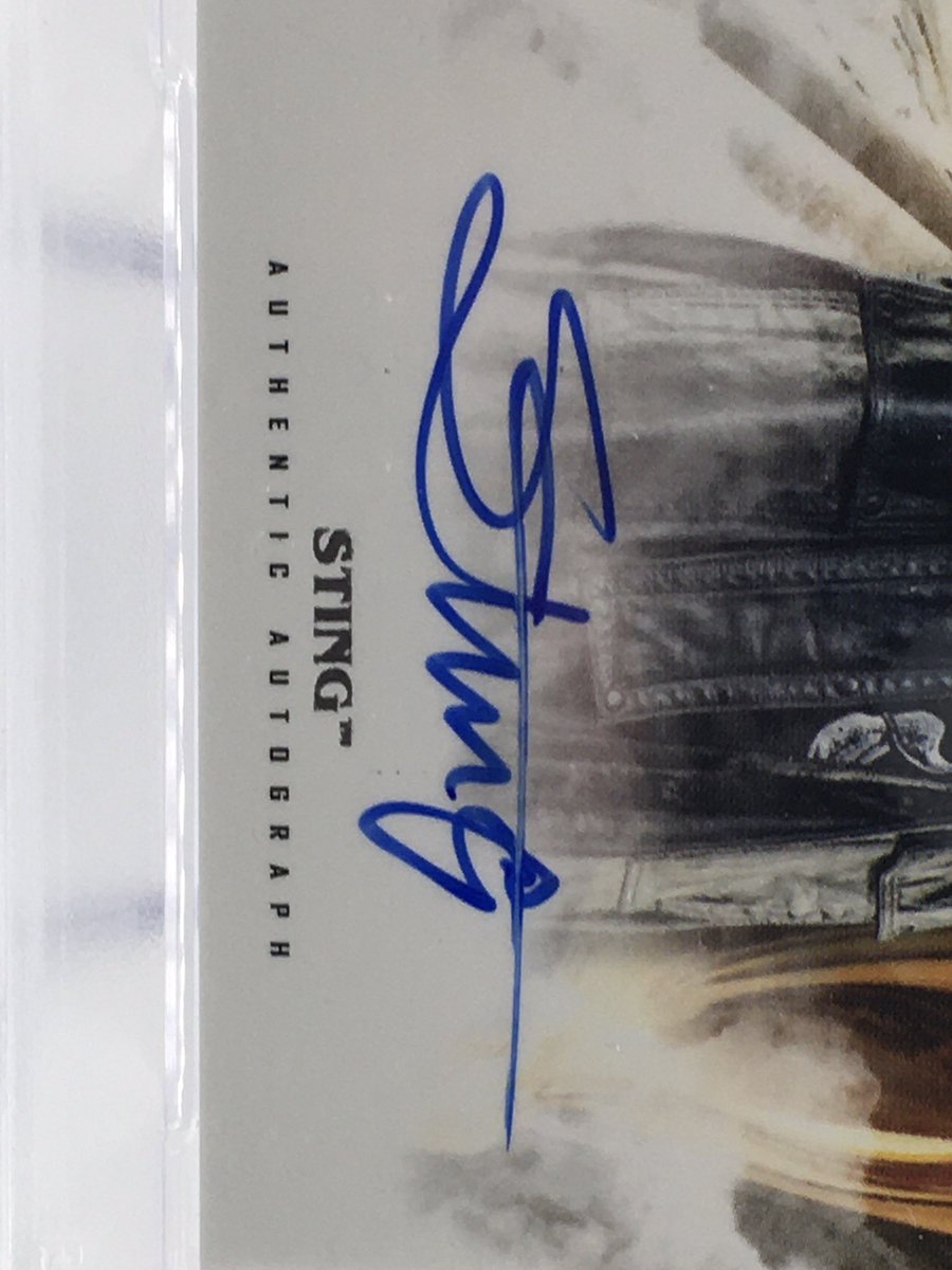 TheCardsport's tweet photo. Cool card to own. I grew up watching this dude and to own his AUTO is awesome

2019 Sting PSA 9 AUTO Topps Undisputed Gold WWE WCW AEW Autograph /10

#sportscards #cardsruleeverythingaroundme #thehobby #wrestlingcards #stingersplash #scorpiondeathlock https://t.co/1m4da94YAF