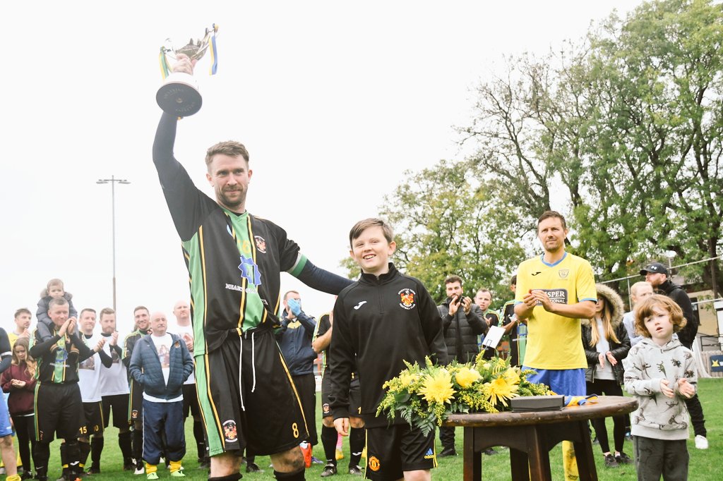 Atherton Collieries (@acfc1916) on Twitter photo Full-time here at the Skuna Stadium!
<a href="/AthertonTownFC/">Atherton Town F.C.</a> walk away with the Kieran Halliwell "Champion of Champions" Memorial Trophy following a great 3-1 comeback victory against <a href="/LeighAthleticFC/">Leigh Athletic FC</a>, with goals from Andy Miller either side of a Brad Cooke strike 🏆 Full-time here at the Skuna Stadium!
<a href="/AthertonTownFC/">Atherton Town F.C.</a> walk away with the Kieran Halliwell "Champion of Champions" Memorial Trophy following a great 3-1 comeback victory against <a href="/LeighAthleticFC/">Leigh Athletic FC</a>, with goals from Andy Miller either side of a Brad Cooke strike 🏆